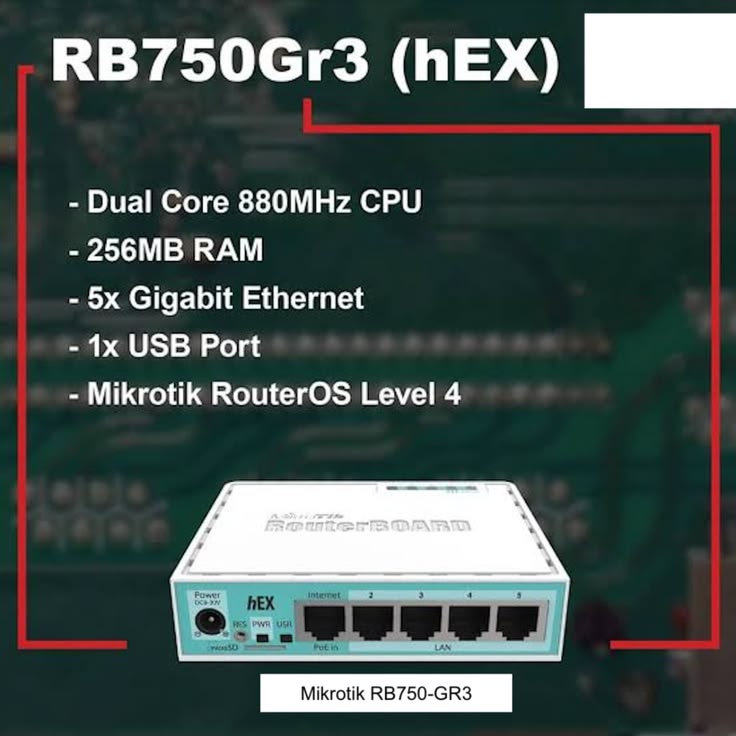 Routeur MikroTik hEX RB750Gr3